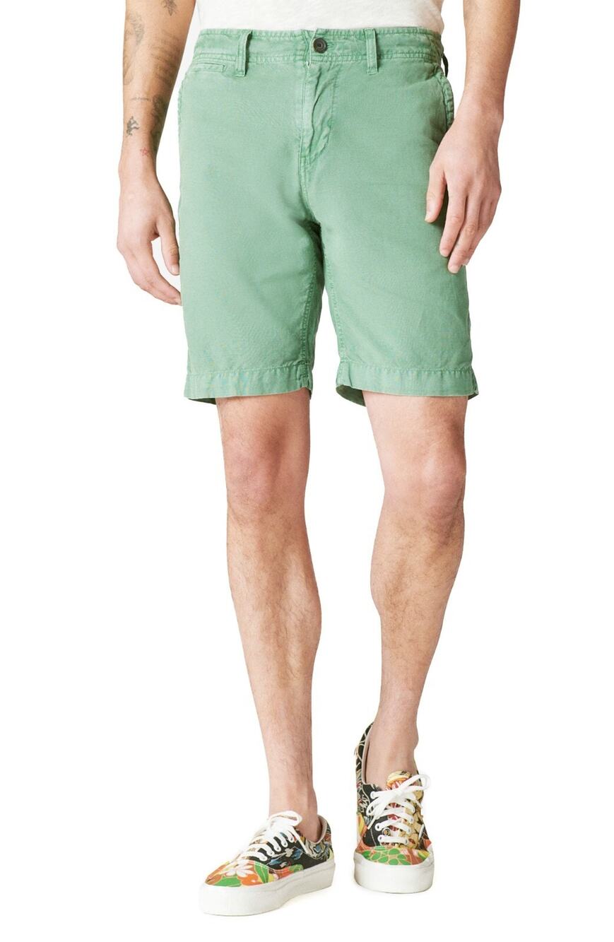 Lucky Brand Men's Classic Fit Laguna Flat Front 9"Shorts - Frosty Spruce Sz 42